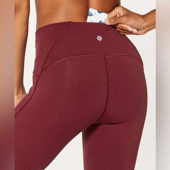 Lululemon Train Times Crop (17") - Size 6 Deep Rouge - Picture 4 of 9